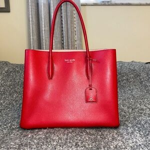Kate Spade Vibrant Red Satchel Purse (no long shoulder strap!)